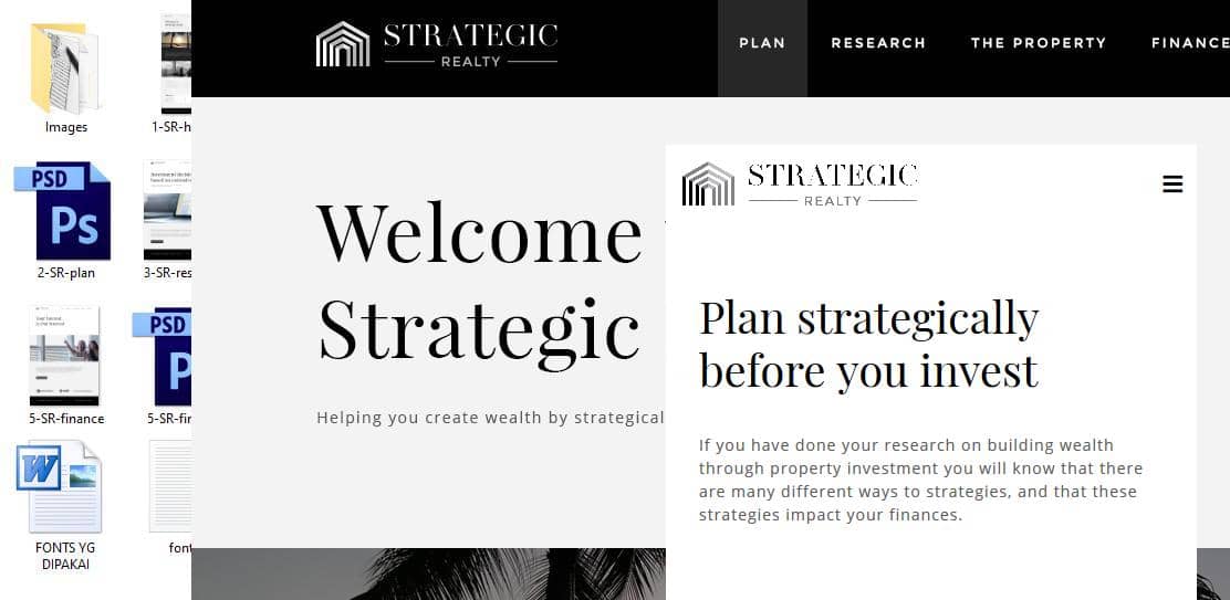 Jasa Konversi PSD ke Tema Website HTML Strategic Realty