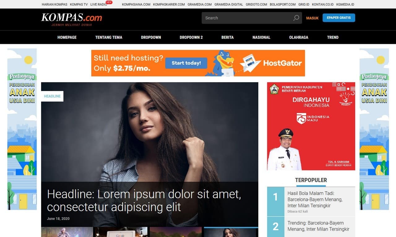 KompasX – Tema WordPress Untuk Website Berita