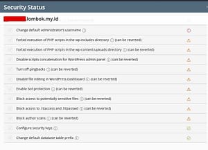 cpanel wp toolkit wordpress security fix