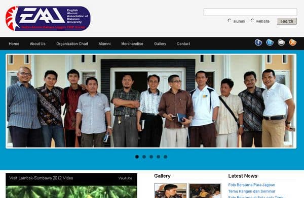 jasa pembuatan website organisasi alumni eaamu mataram