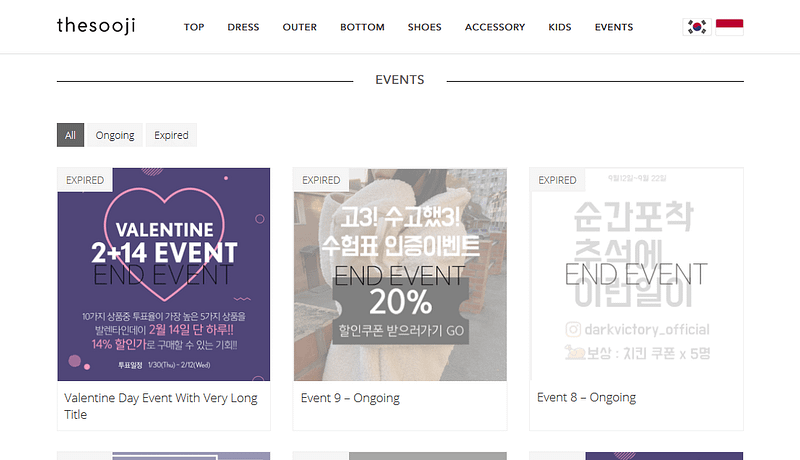 Jasa Pembuatan Toko Online Pakaian Korea The Sooji