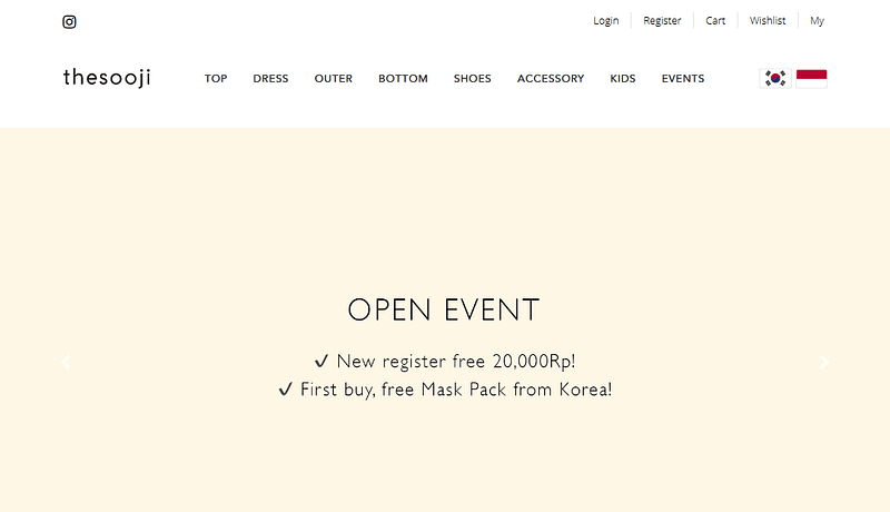 Jasa Pembuatan Toko Online Pakaian Korea The Sooji