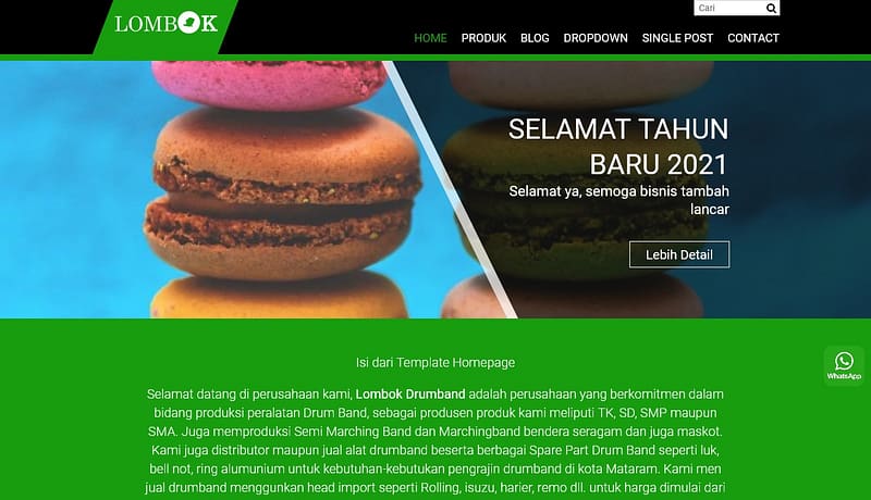 jasa pembuatan toko online - tema katalog home green