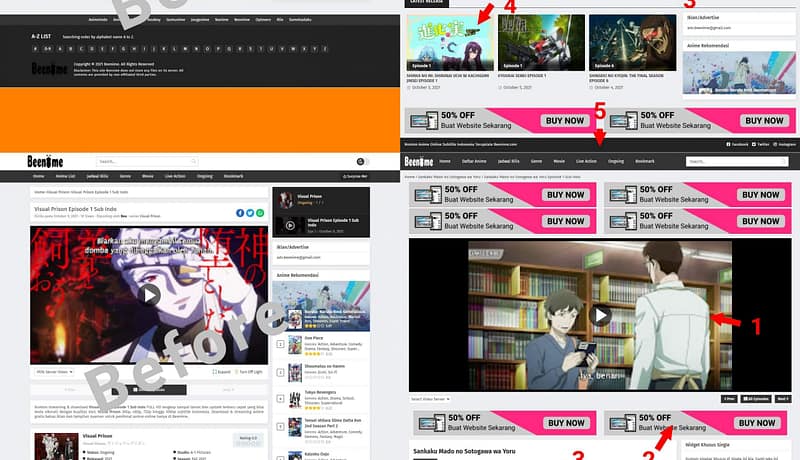 kustomasi beenime tema animestream single