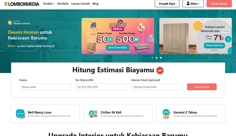 Jasa Pembuatan Tema WordPress Desain Interior