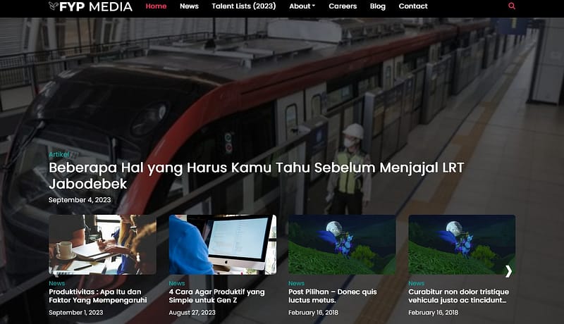 Jasa Pembuatan Website FYP Media - Home
